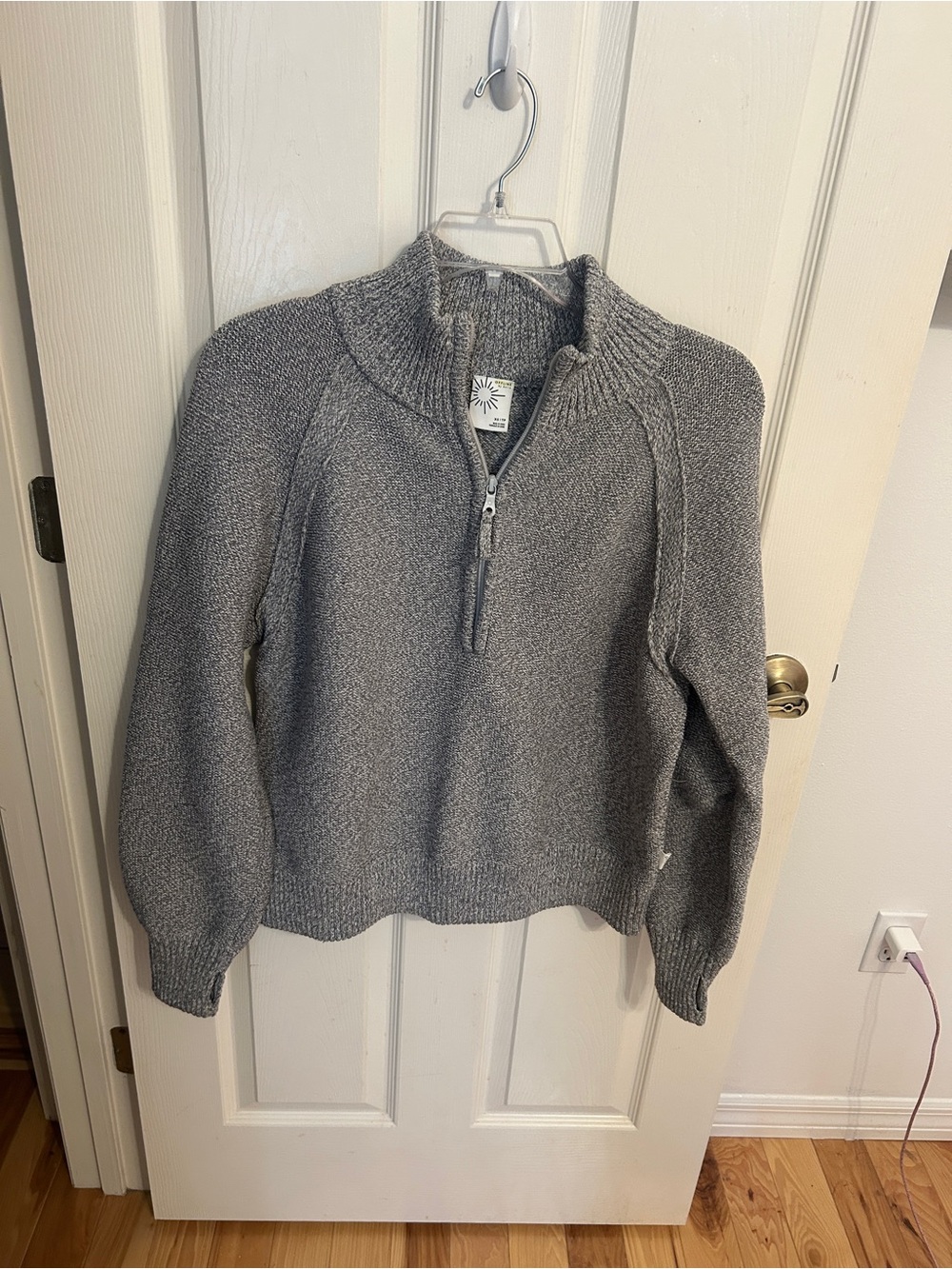 Aerie Offline Cozy Gray Half-Zip Women's Sweater